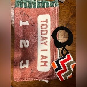 Baby football milestone blanket for photos